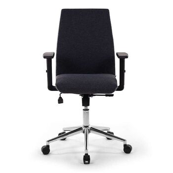 Chaise de Bureau SEMPER Noir - Gris 61x55x105-113cm 4
