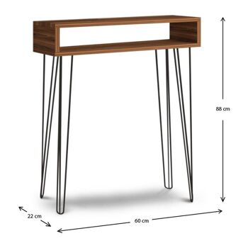 Console EMILIO Noyer 60x22x88cm 4