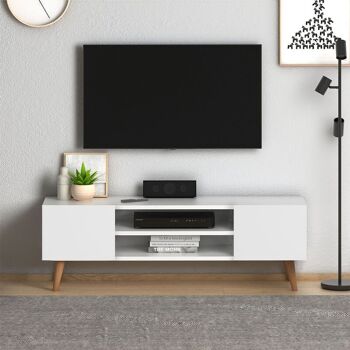 Meuble TV ATLAS Blanc 120x30x40cm 3