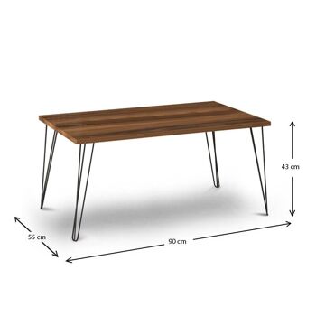 Table basse ADAM Noyer 90x55x43cm 4