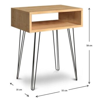 Table de chevet FIONA Chêne 55x35x58cm 4