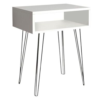 Table de chevet FIONA Blanc 55x35x58cm
