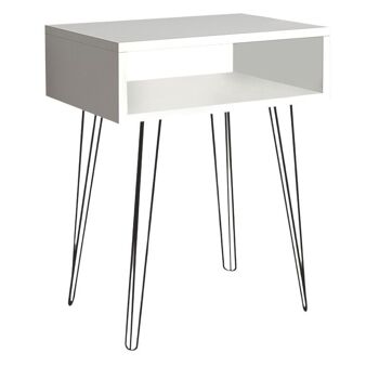 Table de chevet FIONA Blanc 55x35x58cm 1