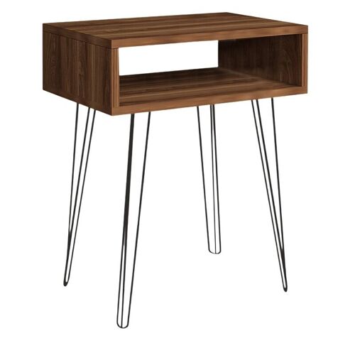 Nightstand FIONA Walnut 55x35x58cm