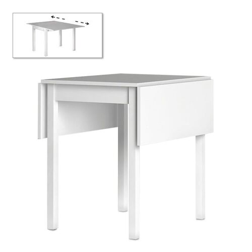 Extending Table CHLARICE White 59x78x75 - 117x78x75cm