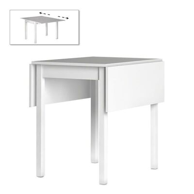 Table Extensible CHLARICE Blanc 59x78x75 - 117x78x75cm