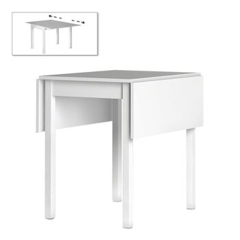 Table Extensible CHLARICE Blanc 59x78x75 - 117x78x75cm 1