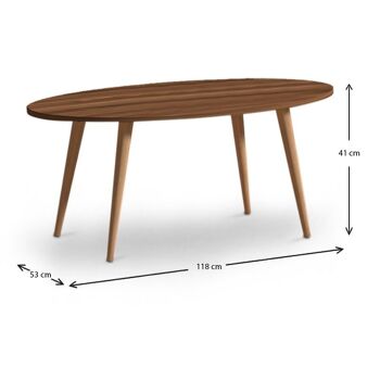 Table basse LETTONIE Noyer 3