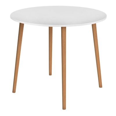 Table à manger RONDE blanc 92x92x75cm