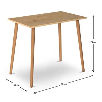 Table à manger TORA Chêne 90x55x75cm 3