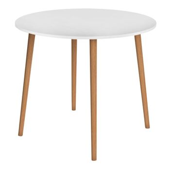 Table à manger TORA Blanc 90x55x75cm 1
