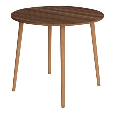 Dining table ROUND walnut 92x92x75cm