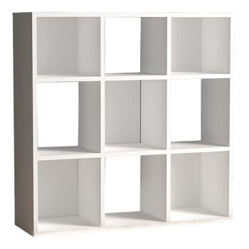 Bibliothèque EUSEBIO Blanc 90x30x90cm 1