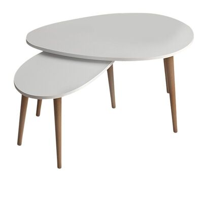 Ensemble table basse LUANA Blanc