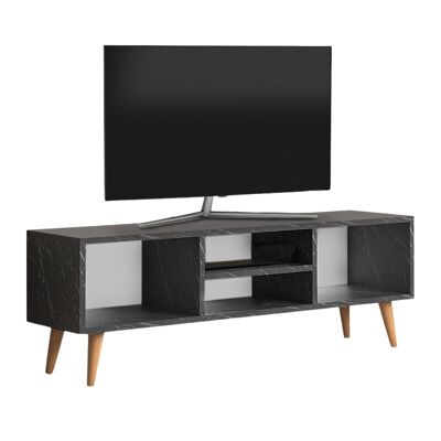 Mueble TV EUSEBIO Efecto Mármol Antracita 120x30x40cm