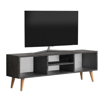 TV Stand EUSEBIO Anthracite Marble Effect 120x30x40cm