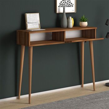 Table console KEVIN Noyer 2