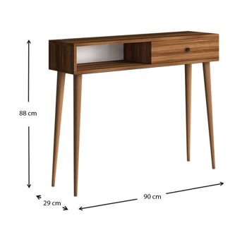 Table console KEVIN Noyer 5
