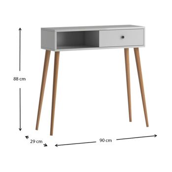 Table console KEVIN Blanc 5