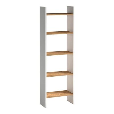 Bookcase NOBLESS White Pine 52x25x158cm