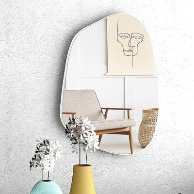 Wall mirror CHROM White 50x70x2,2cm