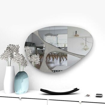 Miroir mural CERTO Gris 73x49x2,2cm 2