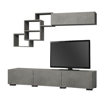 TV Furniture Set LOUIS Gray - Anthracite 210x35x38cm