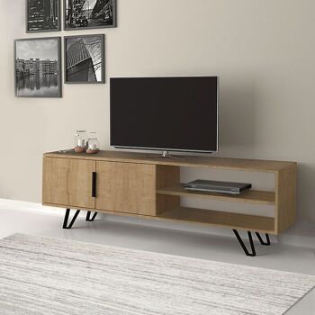 Meuble TV AMINA Sonoma 160x35x49cm 2