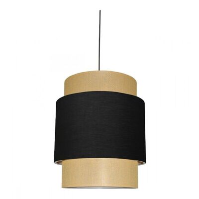 Ceiling Lamp THE RING Beige/Black 30x30x70cm
