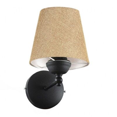 Wall Lamp HUBERT Light Brown - Black 22x23x25cm