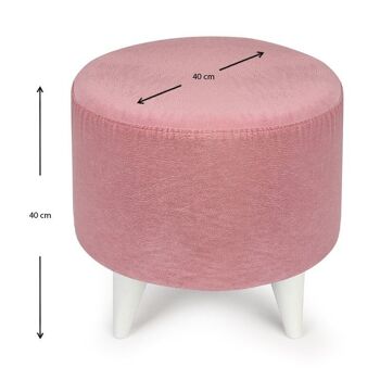 Tabouret NORDIC Rose 40x40x40cm 3