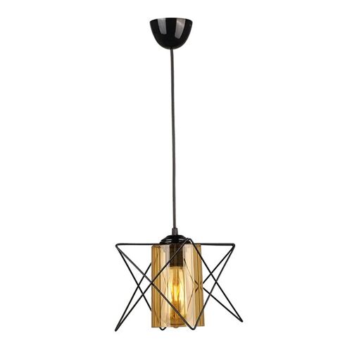 Ceiling Lamp LUTHON E27 Black 17x17x50cm