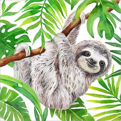 Tropical Sloth 33x33 cm