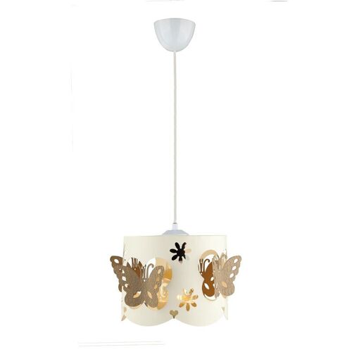 Hanging Lamp for Kids BUTTERFLY White - Brown