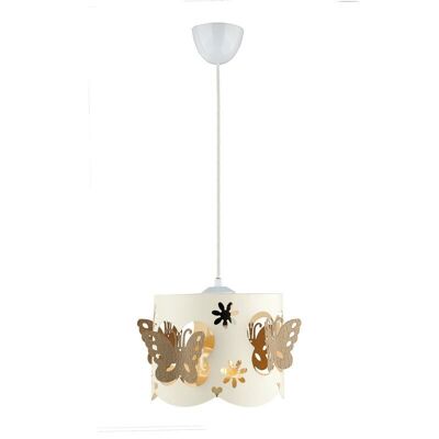 Hanging Lamp for Kids BUTTERFLY White - Brown