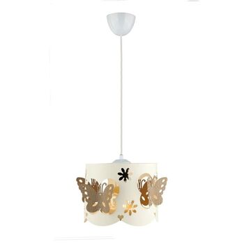 Lampe suspendue pour enfants BUTTERFLY Blanc - Marron 1