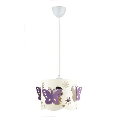 Hanging Lamp for Kids BUTTERFLY White - Purple