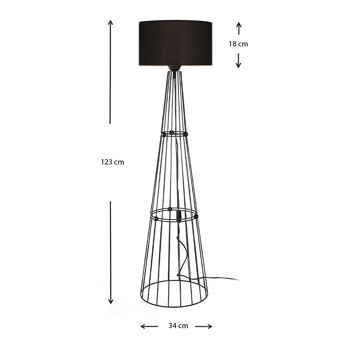 Lampadaire Light TOWER Noir 34x34x123cm 3