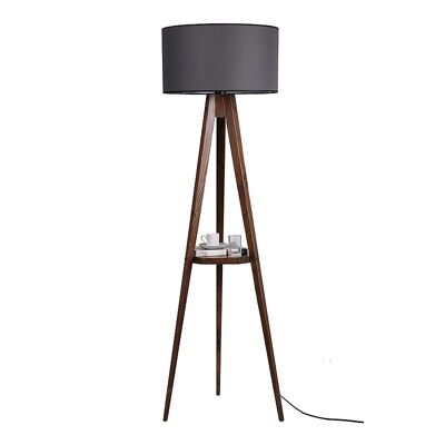 Floor Lamp ANIKE Walnut - Anthracite