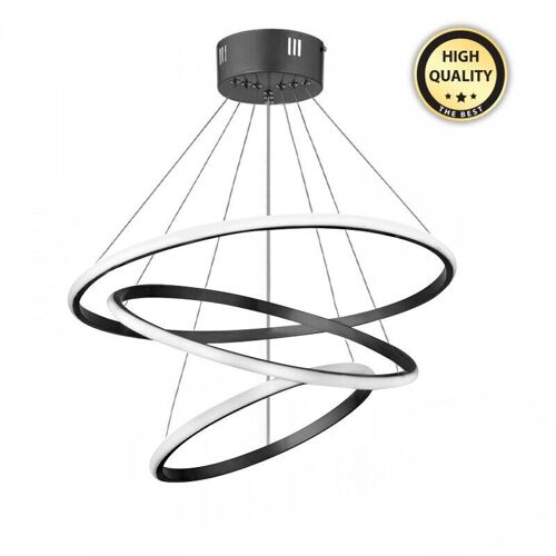 LED Ceiling Lamp EUGEN Black 47x47x63cm