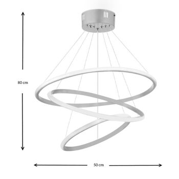 Plafonnier LED EUGEN Blanc 47x47x63cm 3