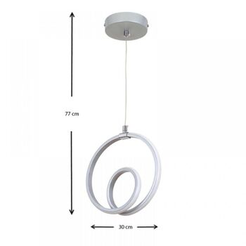 Lampe suspendue LED RONDE Blanc 3