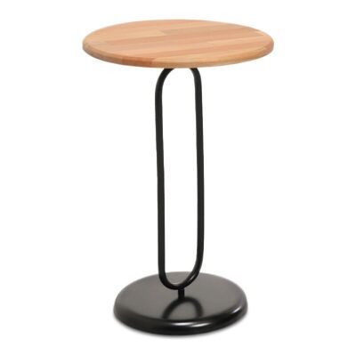 Table Basse GLAMOURE Noir - Naturel 40x40x60cm