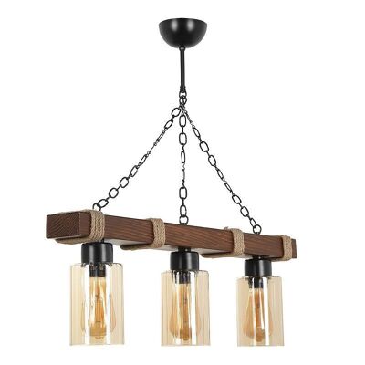 Hanging Lamp NANTES Walnut 70x18x70cm