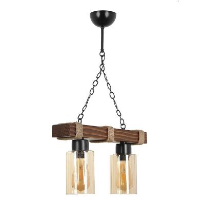 Hanging Lamp NANTES Walnut 43x18x70cm