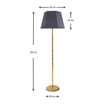 Lampadaire LUISE Or - Anthracite 3