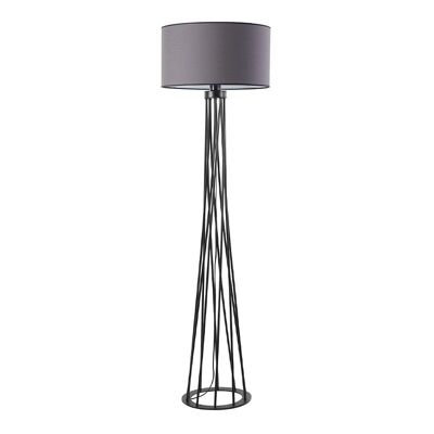 Lámpara de Pie GUSEL Negro - Gris 45x45x165cm