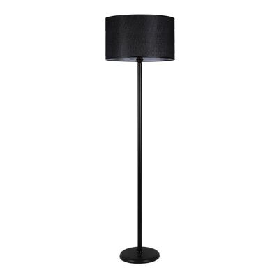 Lampada da terra ANDREW metallo/tessuto PVC Nero