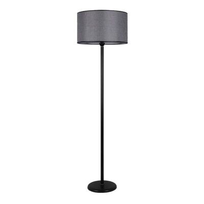 Lámpara de Pie ANDREW metal/tela PVC Negro - Gris