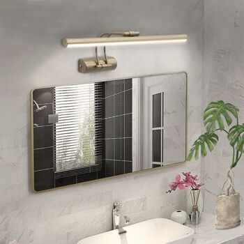 Applique miroir de salle de bain LED BATH, or mat 60x12x20cm 2